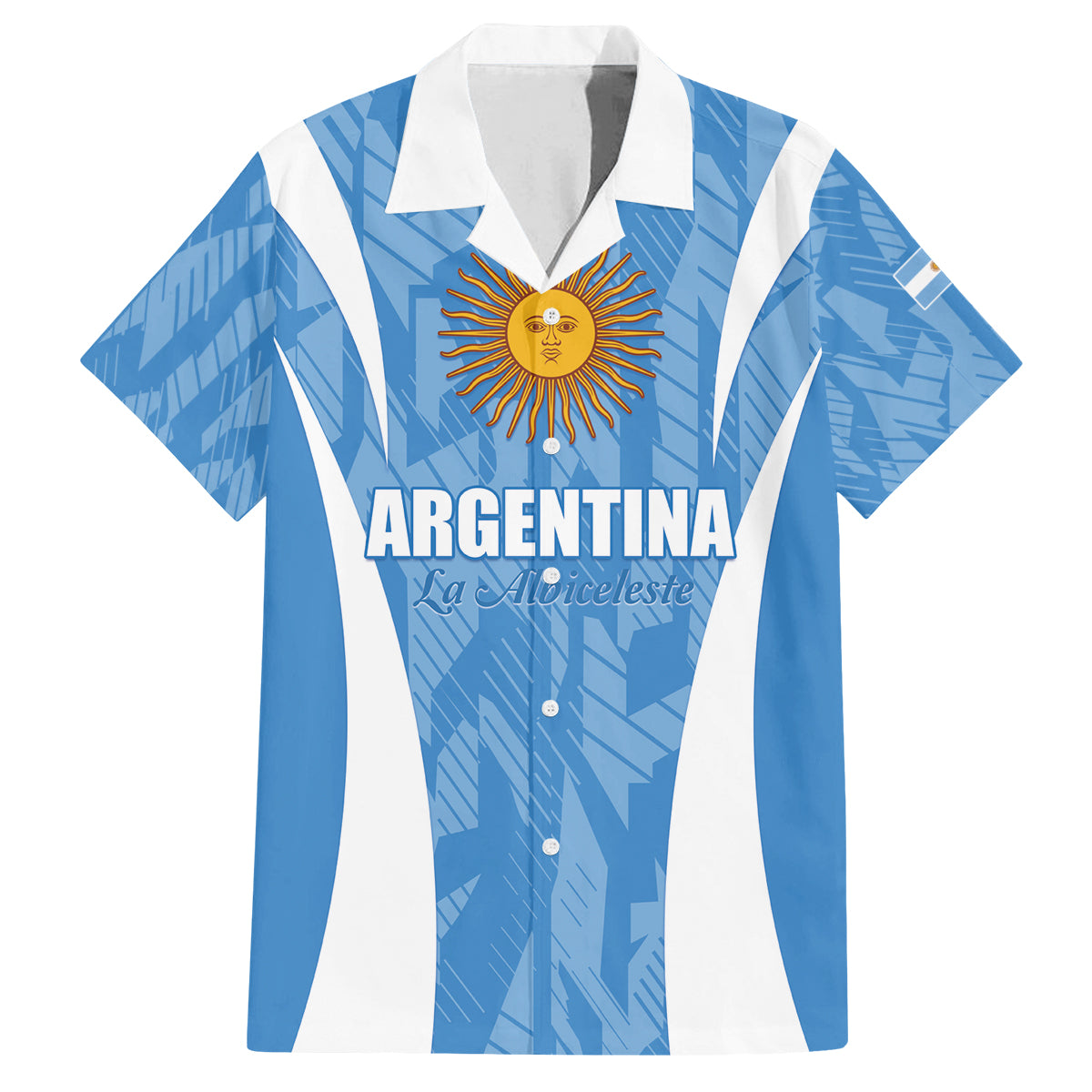 Personalized Argentina 2024 Family Matching Long Sleeve Bodycon Dress and Hawaiian Shirt Vamos La Albiceleste Campeon - Wonder Print Shop