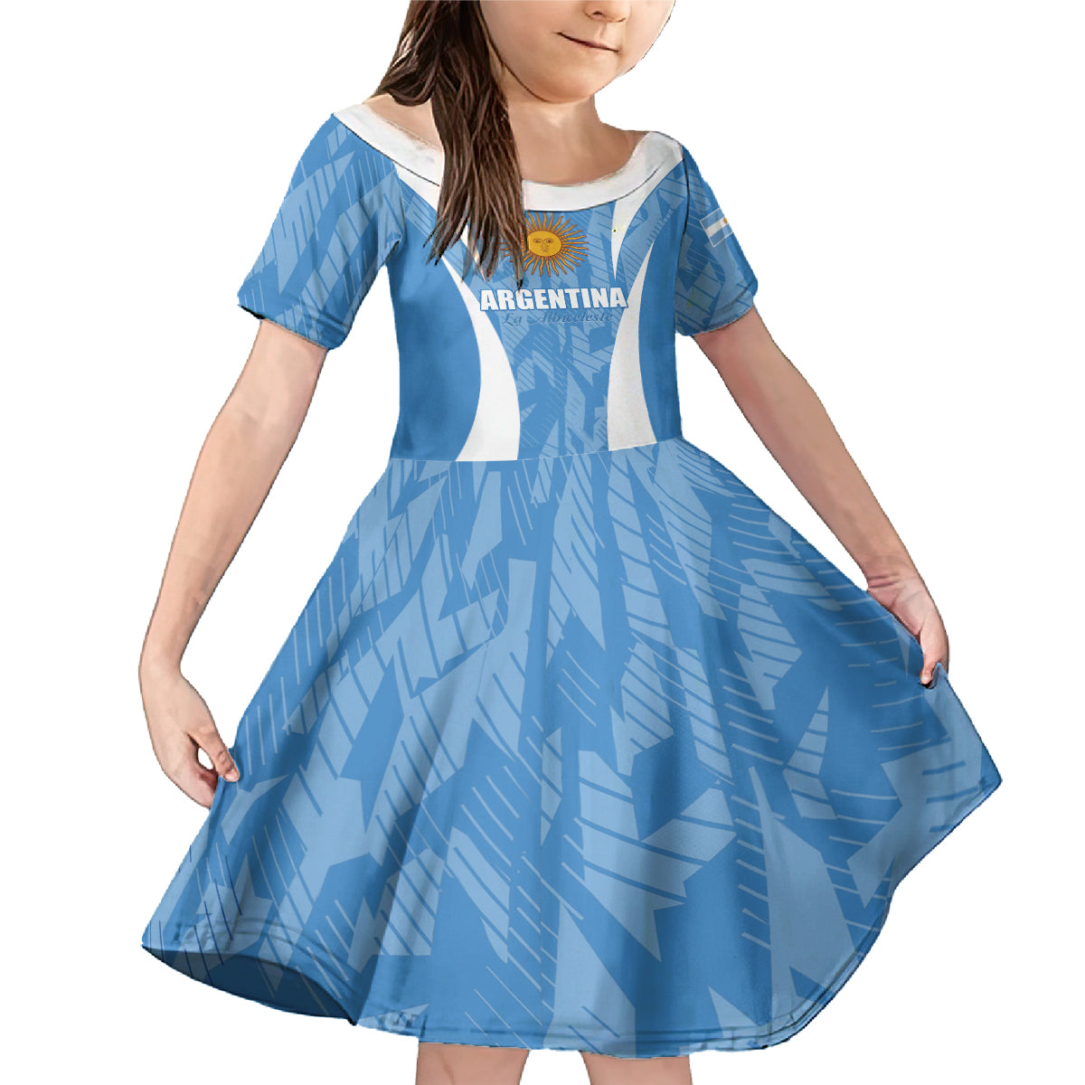 Personalized Argentina 2024 Family Matching Mermaid Dress and Hawaiian Shirt Vamos La Albiceleste Campeon - Wonder Print Shop