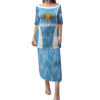 Personalized Argentina 2024 Family Matching Puletasi and Hawaiian Shirt Vamos La Albiceleste Campeon - Wonder Print Shop