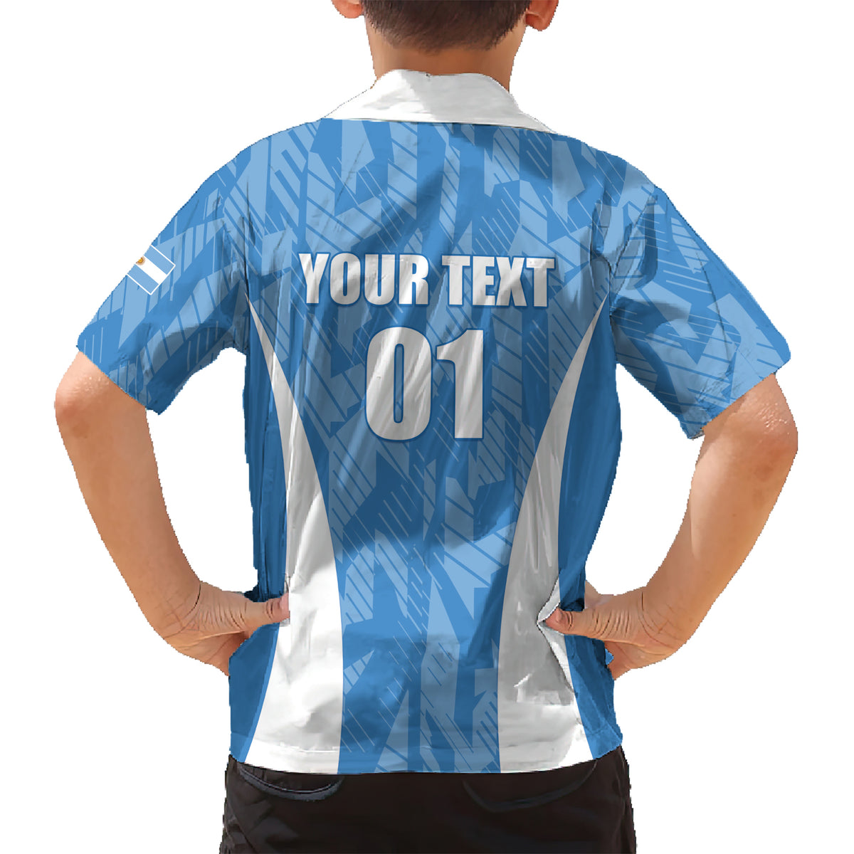 Personalized Argentina 2024 Family Matching Short Sleeve Bodycon Dress and Hawaiian Shirt Vamos La Albiceleste Campeon - Wonder Print Shop