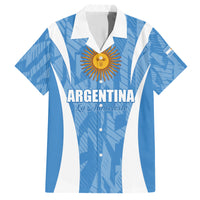 Personalized Argentina 2024 Family Matching Short Sleeve Bodycon Dress and Hawaiian Shirt Vamos La Albiceleste Campeon - Wonder Print Shop