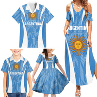 Personalized Argentina 2024 Family Matching Summer Maxi Dress and Hawaiian Shirt Vamos La Albiceleste Campeon - Wonder Print Shop