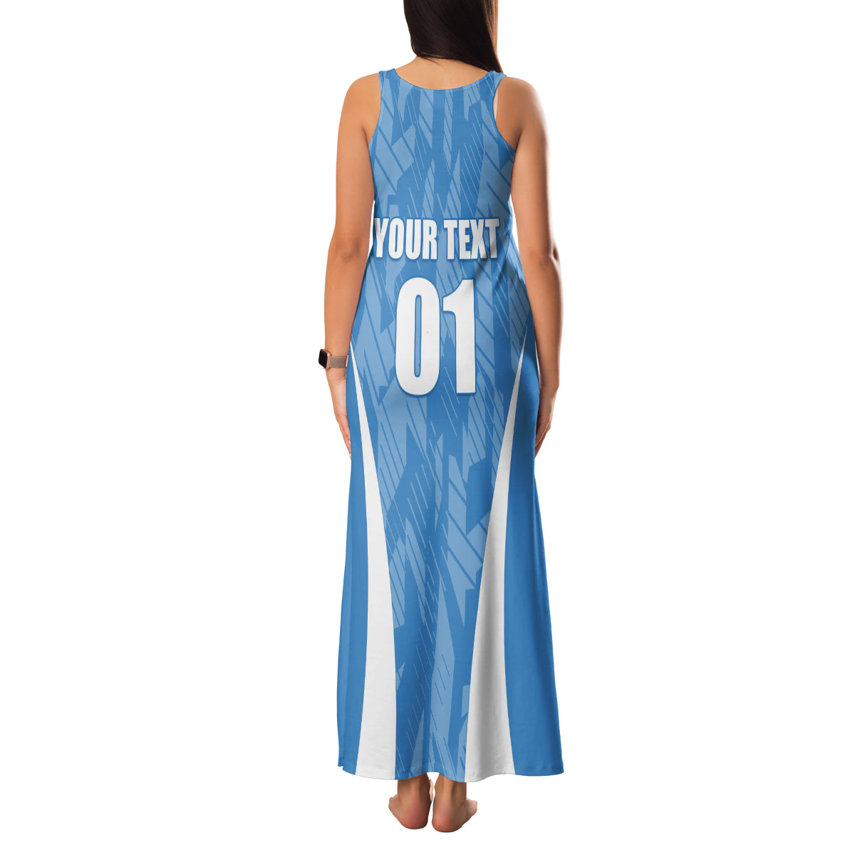 Personalized Argentina 2024 Family Matching Tank Maxi Dress and Hawaiian Shirt Vamos La Albiceleste Campeon - Wonder Print Shop