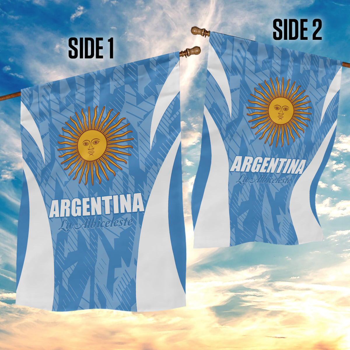 Argentina 2024 Garden Flag Vamos La Albiceleste Campeon - Wonder Print Shop