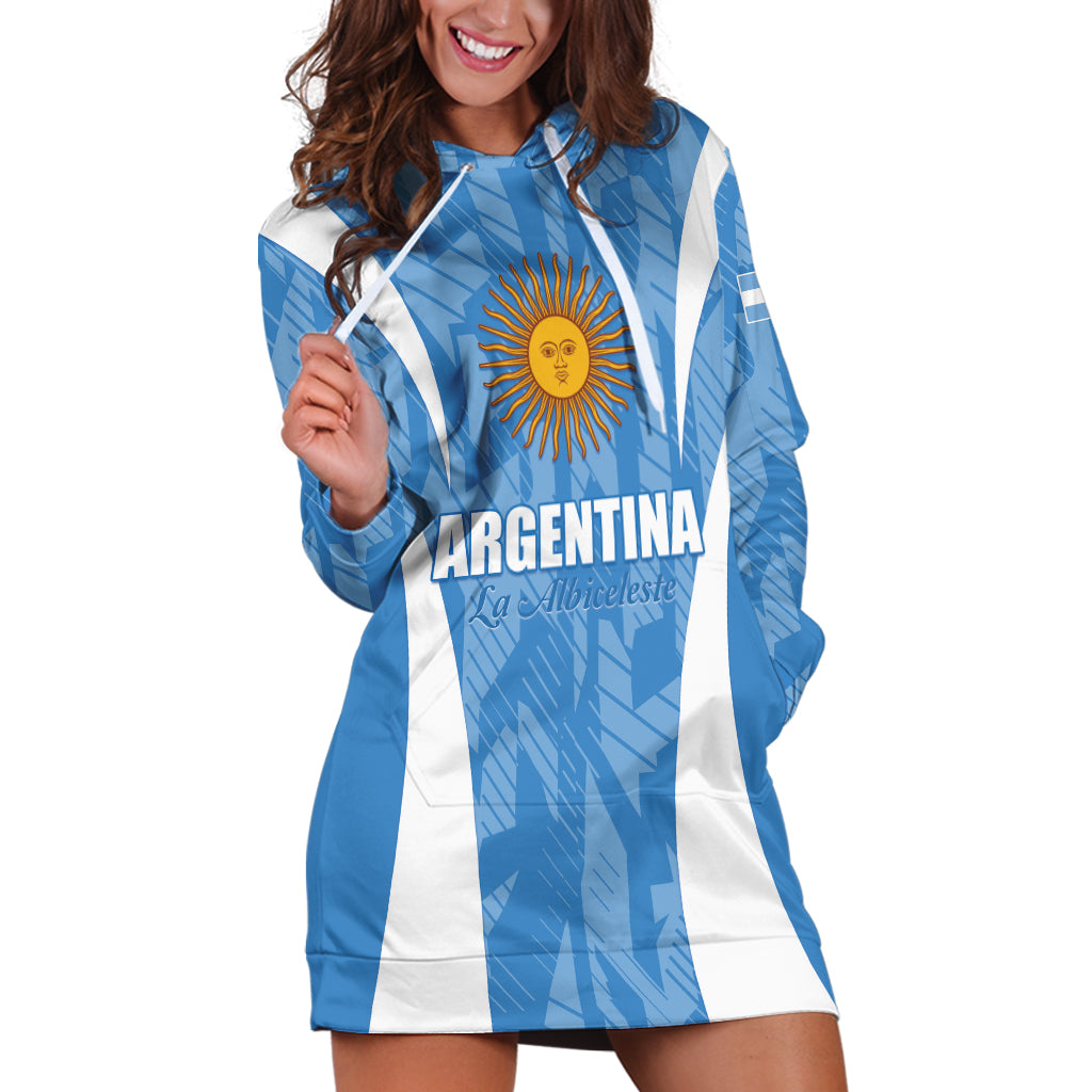 Personalized Argentina 2024 Hoodie Dress Vamos La Albiceleste Campeon
