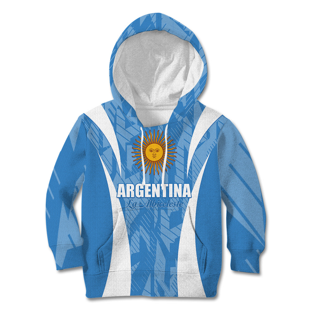 Personalized Argentina 2024 Kid Hoodie Vamos La Albiceleste Campeon