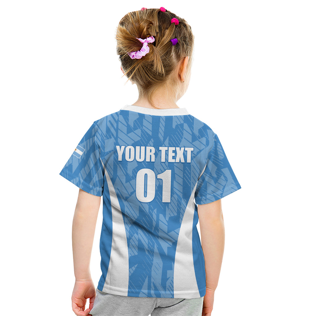 Personalized Argentina 2024 Kid T Shirt Vamos La Albiceleste Campeon - Wonder Print Shop