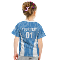 Personalized Argentina 2024 Kid T Shirt Vamos La Albiceleste Campeon - Wonder Print Shop