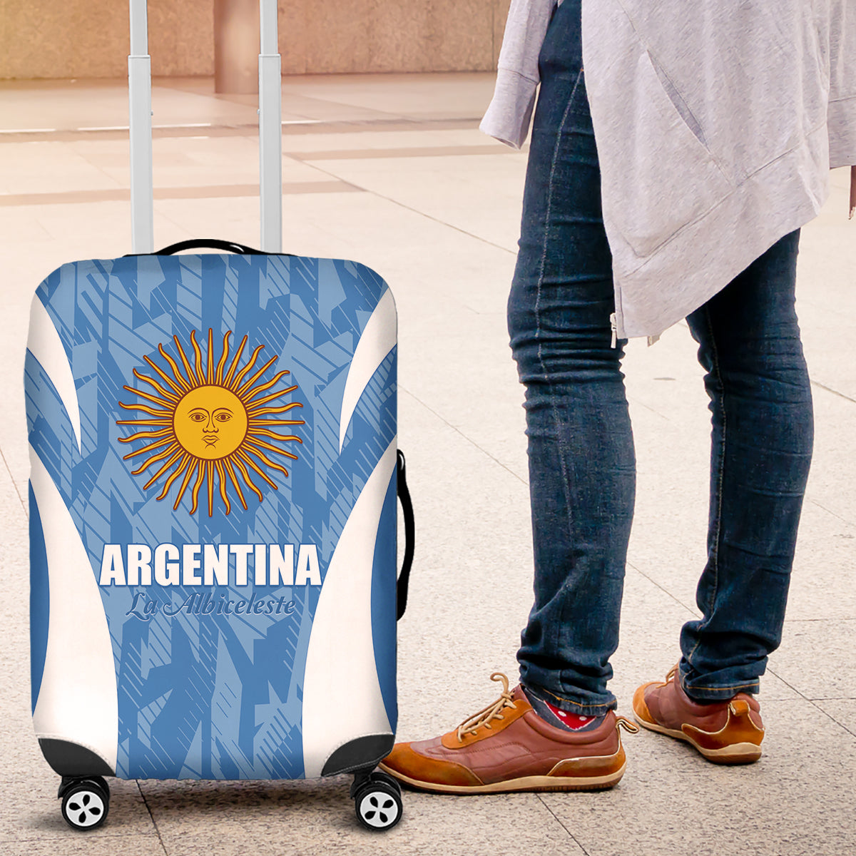 Argentina 2024 Luggage Cover Vamos La Albiceleste Campeon