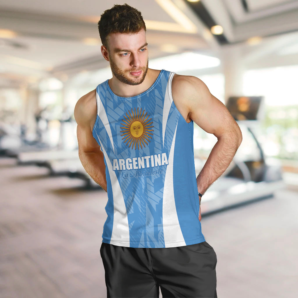 Personalized Argentina 2024 Men Tank Top Vamos La Albiceleste Campeon