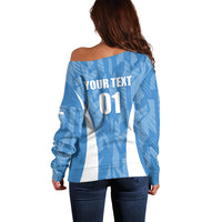 Personalized Argentina 2024 Off Shoulder Sweater Vamos La Albiceleste Campeon - Wonder Print Shop