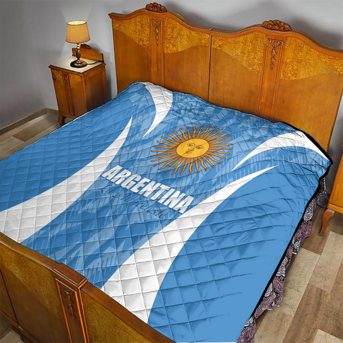 Argentina 2024 Quilt Vamos La Albiceleste Campeon - Wonder Print Shop