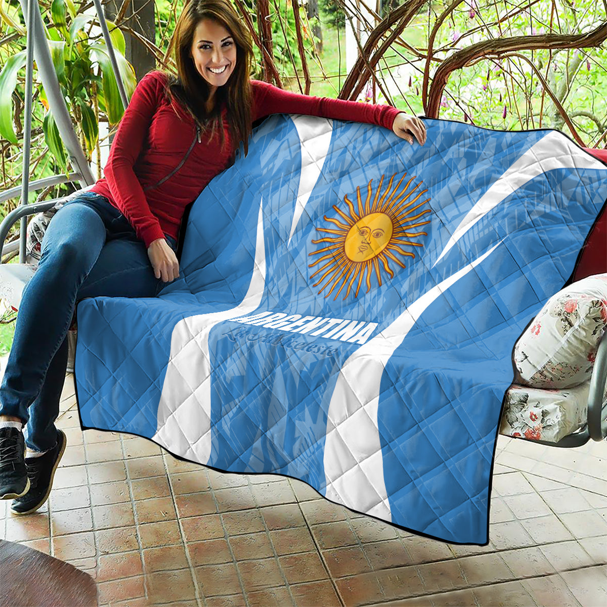 Argentina 2024 Quilt Vamos La Albiceleste Campeon - Wonder Print Shop