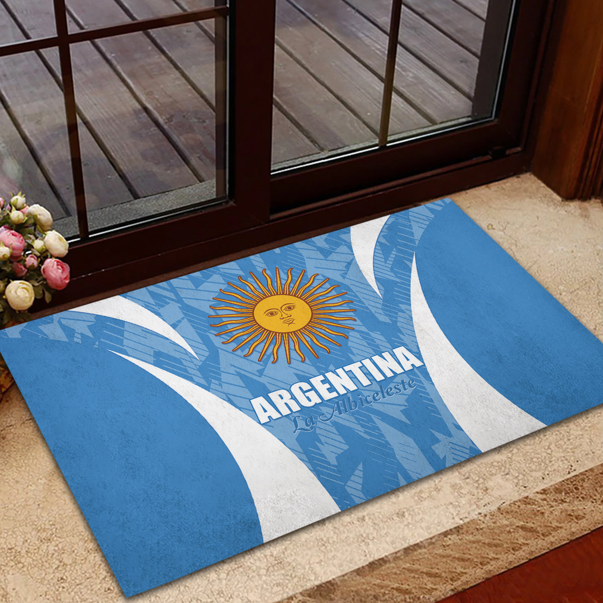 Argentina 2024 Rubber Doormat Vamos La Albiceleste Campeon - Wonder Print Shop