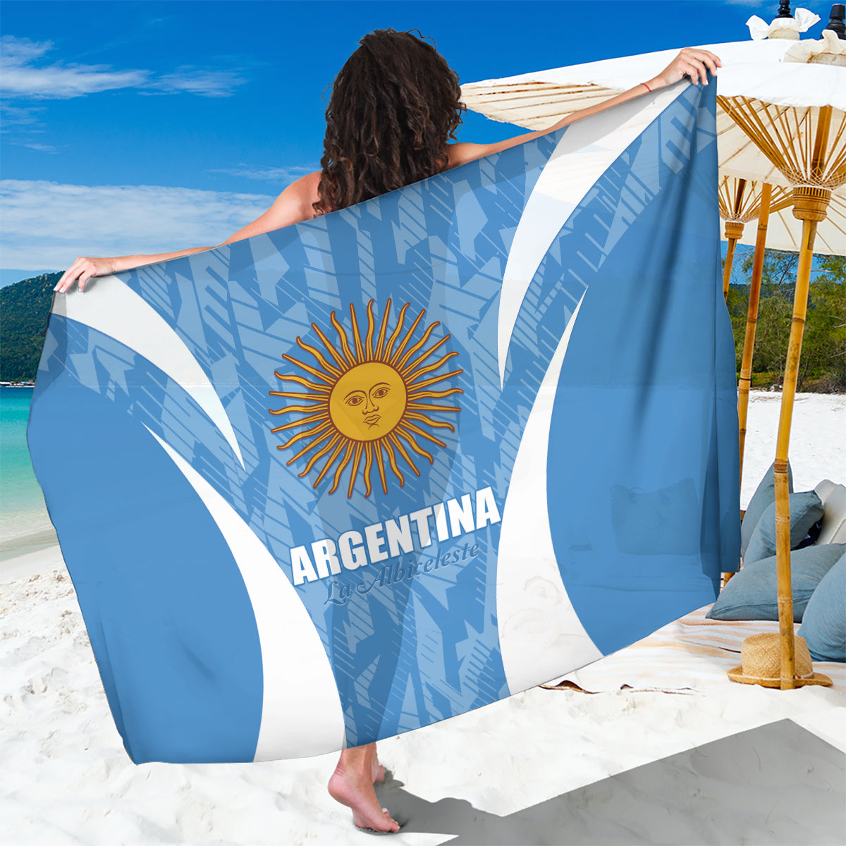 Argentina 2024 Sarong Vamos La Albiceleste Campeon