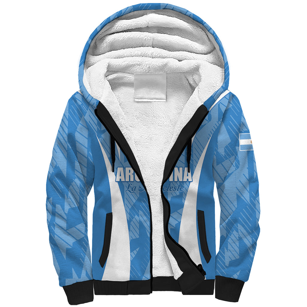 Personalized Argentina 2024 Sherpa Hoodie Vamos La Albiceleste Campeon