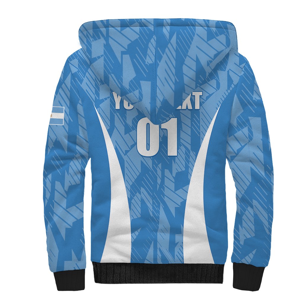 Personalized Argentina 2024 Sherpa Hoodie Vamos La Albiceleste Campeon - Wonder Print Shop