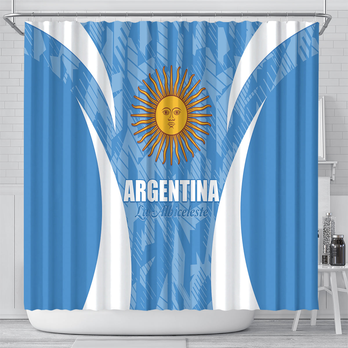 Argentina 2024 Shower Curtain Vamos La Albiceleste Campeon