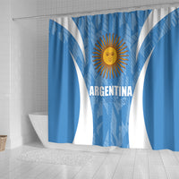 Argentina 2024 Shower Curtain Vamos La Albiceleste Campeon