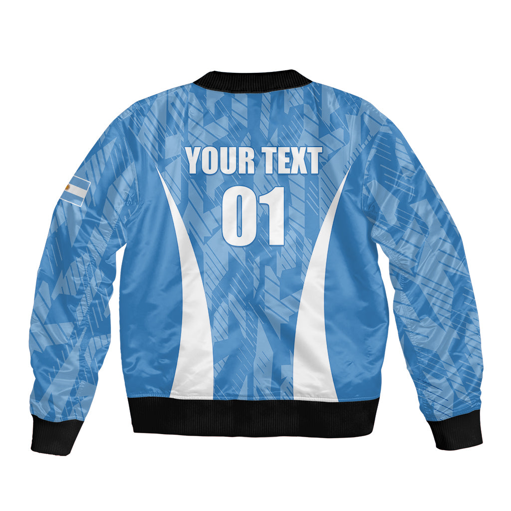 Personalized Argentina 2024 Sleeve Zip Bomber Jacket Vamos La Albiceleste Campeon - Wonder Print Shop