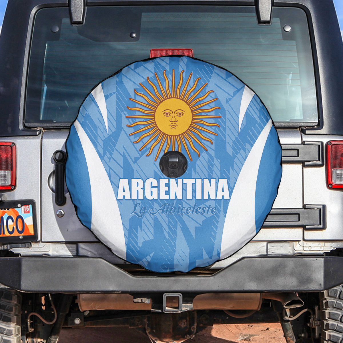 Argentina 2024 Spare Tire Cover Vamos La Albiceleste Campeon - Wonder Print Shop