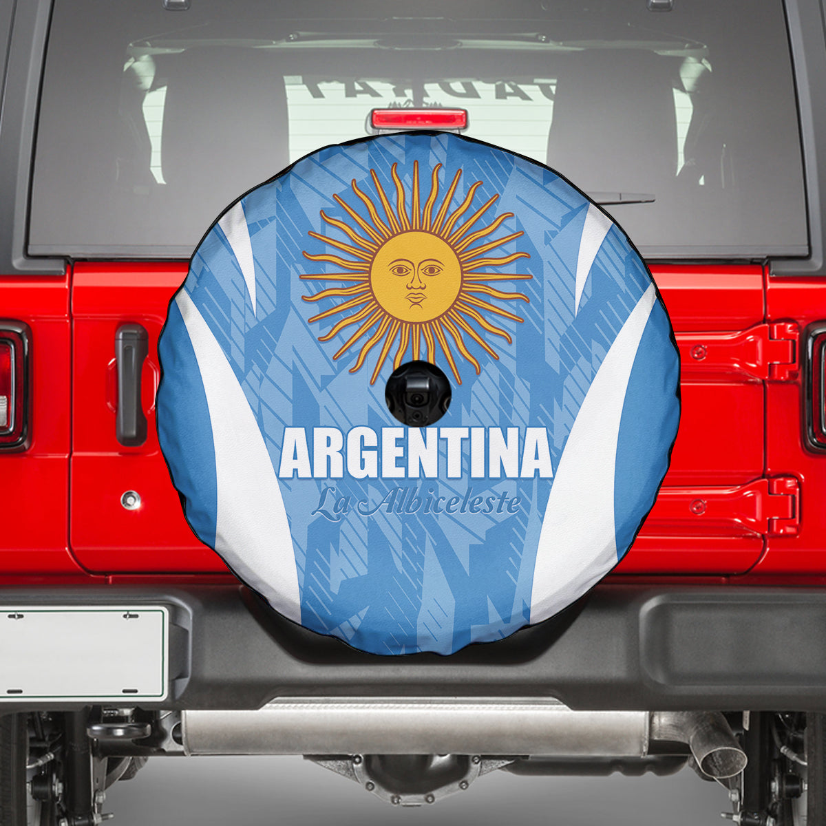 Argentina 2024 Spare Tire Cover Vamos La Albiceleste Campeon - Wonder Print Shop