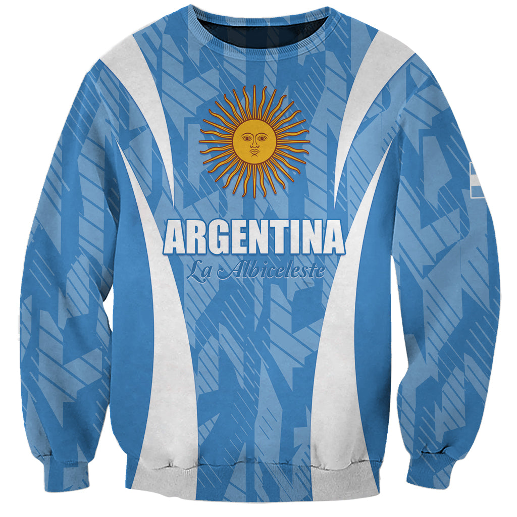 Personalized Argentina 2024 Sweatshirt Vamos La Albiceleste Campeon - Wonder Print Shop