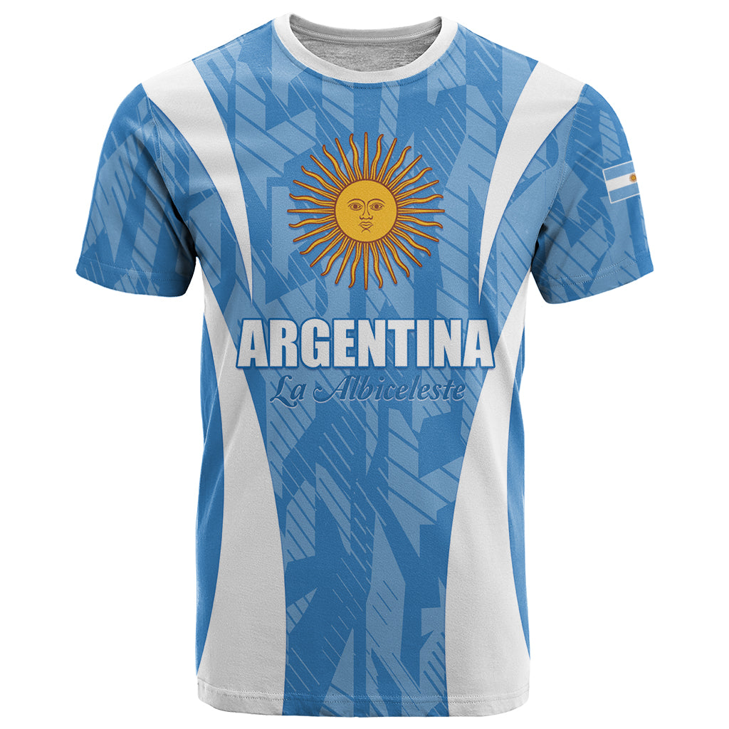 Personalized Argentina 2024 T Shirt Vamos La Albiceleste Campeon - Wonder Print Shop