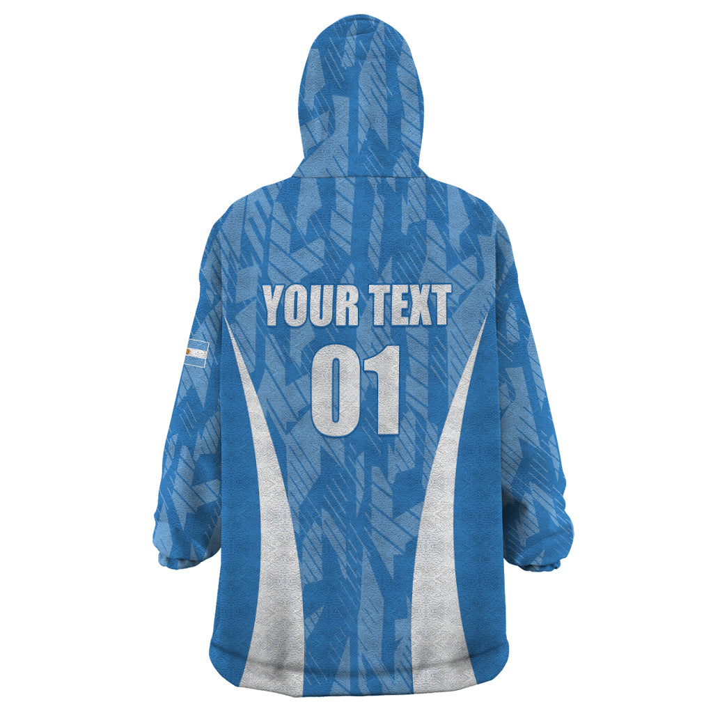 Personalized Argentina 2024 Wearable Blanket Hoodie Vamos La Albiceleste Campeon - Wonder Print Shop