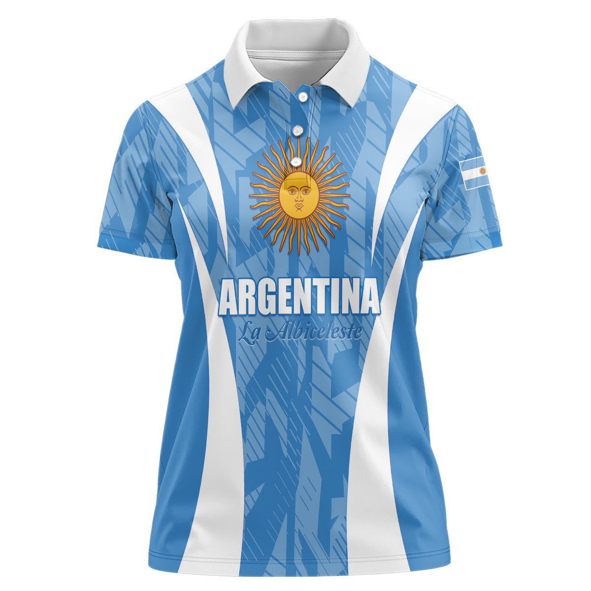 Personalized Argentina 2024 Women Polo Shirt Vamos La Albiceleste Campeon