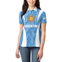 Personalized Argentina 2024 Women Polo Shirt Vamos La Albiceleste Campeon - Wonder Print Shop
