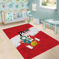 Peru Area Rug Piruw Ripuwlika Flag Stylized