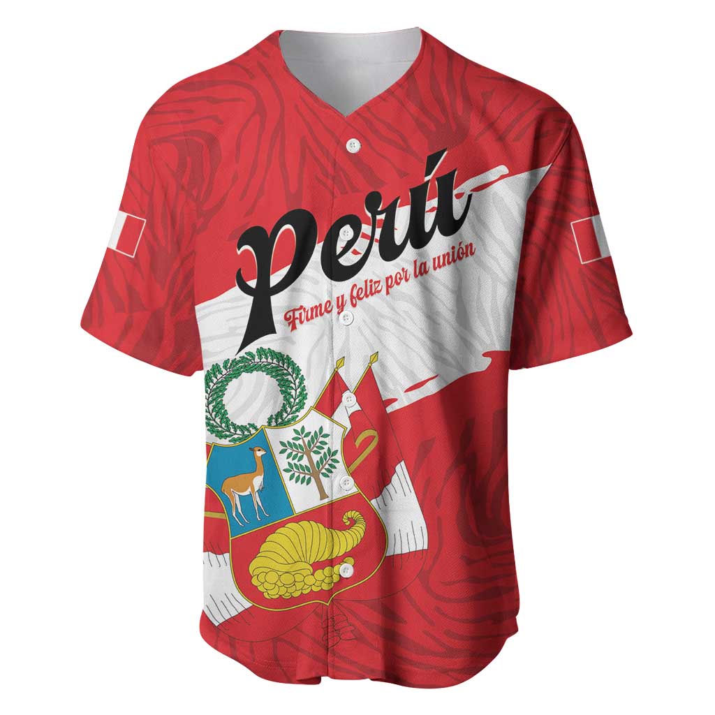 Personalized Peru Baseball Jersey Piruw Ripuwlika Flag Stylized
