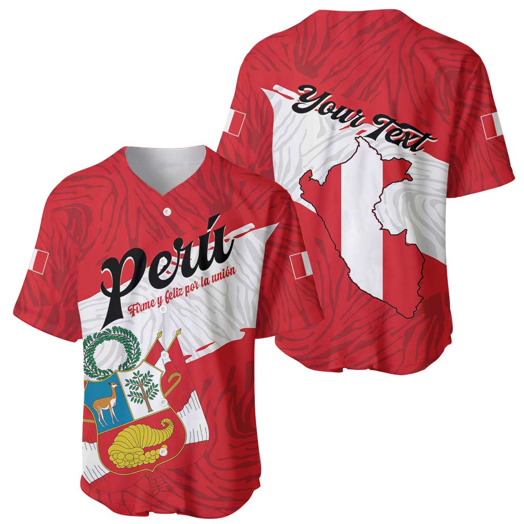 Personalized Peru Baseball Jersey Piruw Ripuwlika Flag Stylized
