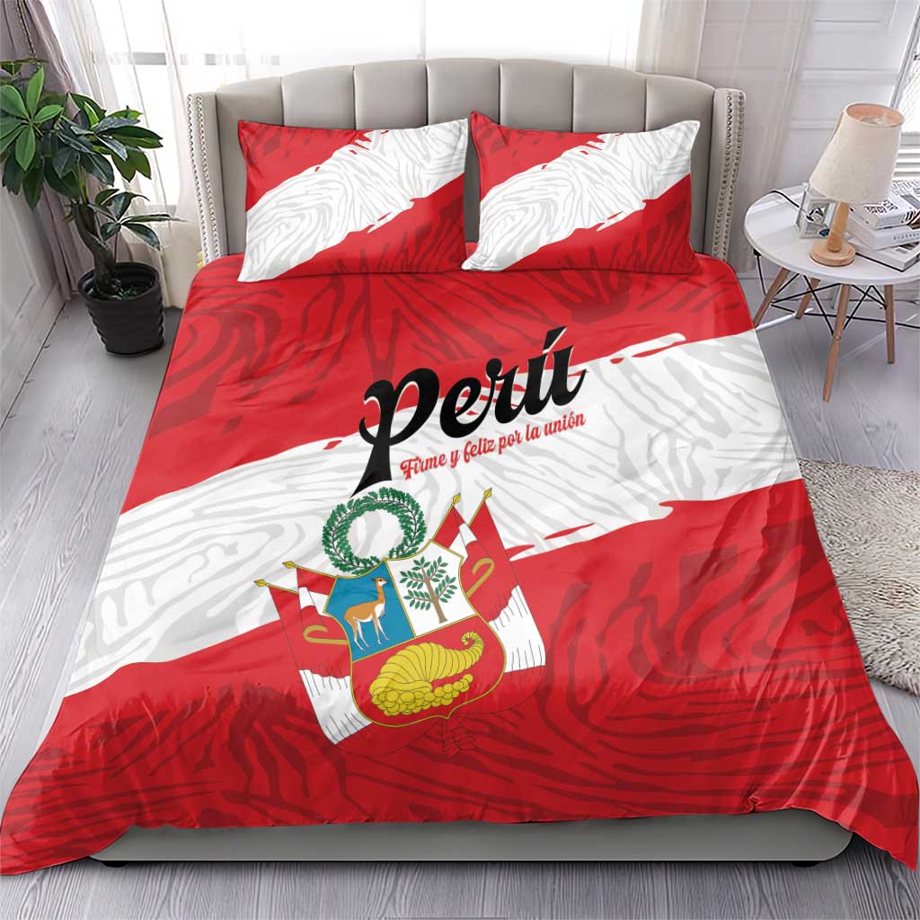 Peru Bedding Set Piruw Ripuwlika Flag Stylized