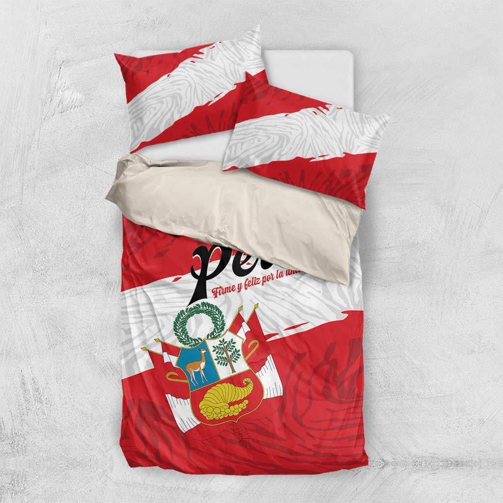 Peru Bedding Set Piruw Ripuwlika Flag Stylized