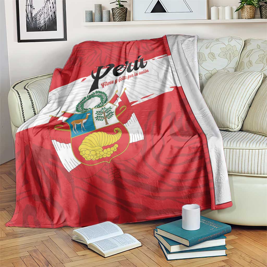 Peru Blanket Piruw Ripuwlika Flag Stylized