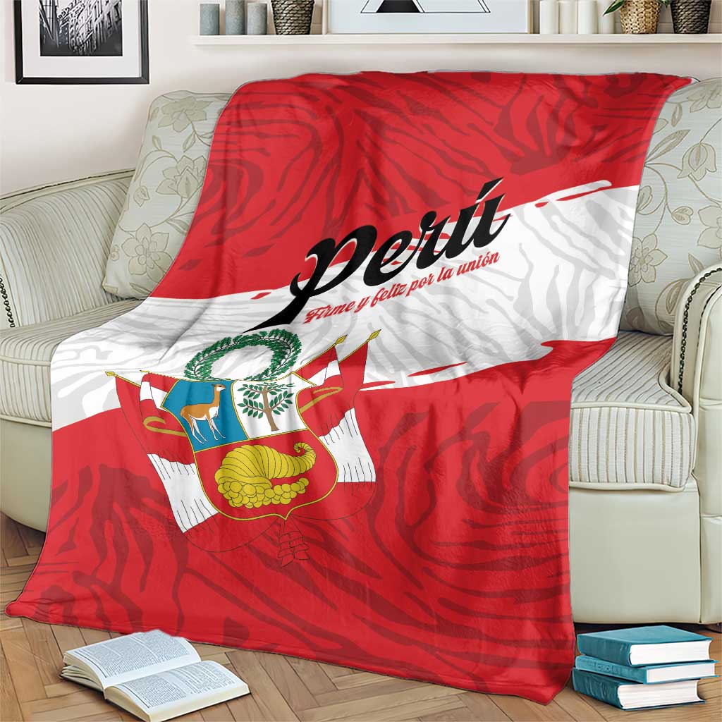 Peru Blanket Piruw Ripuwlika Flag Stylized