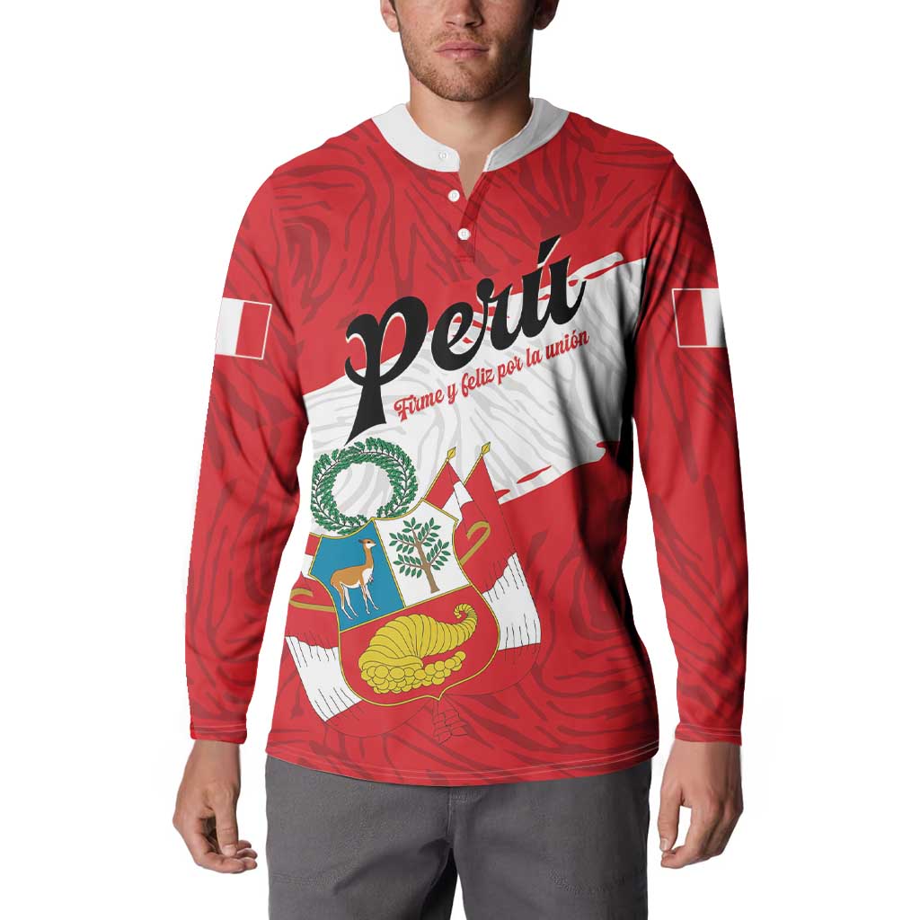 Personalized Peru Button Sweatshirt Piruw Ripuwlika Flag Stylized