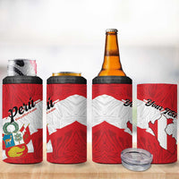 Personalized Peru 4 in 1 Can Cooler Tumbler Piruw Ripuwlika Flag Stylized