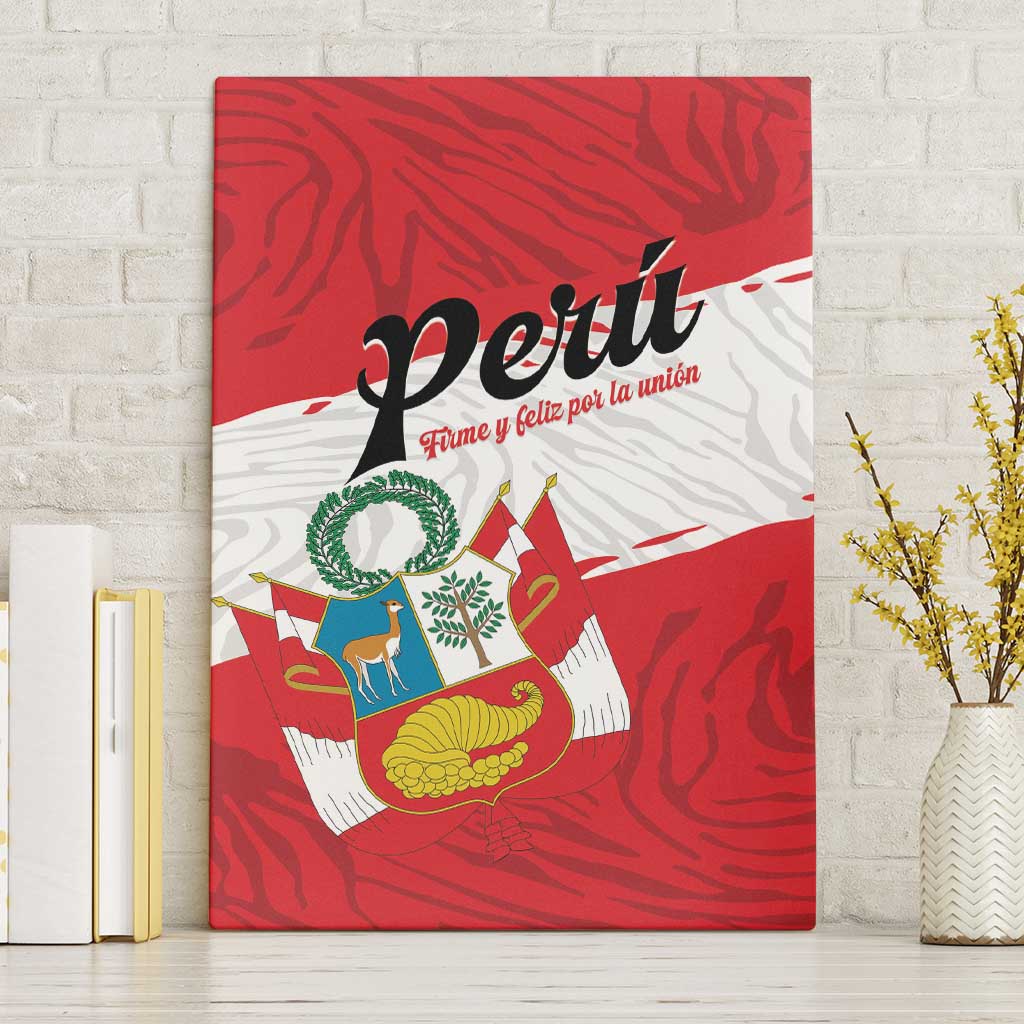 Peru Canvas Wall Art Piruw Ripuwlika Flag Stylized