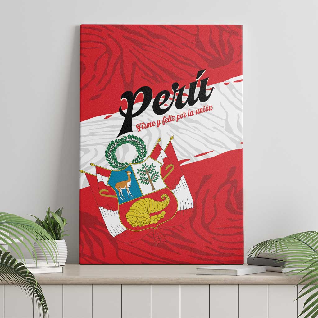 Peru Canvas Wall Art Piruw Ripuwlika Flag Stylized