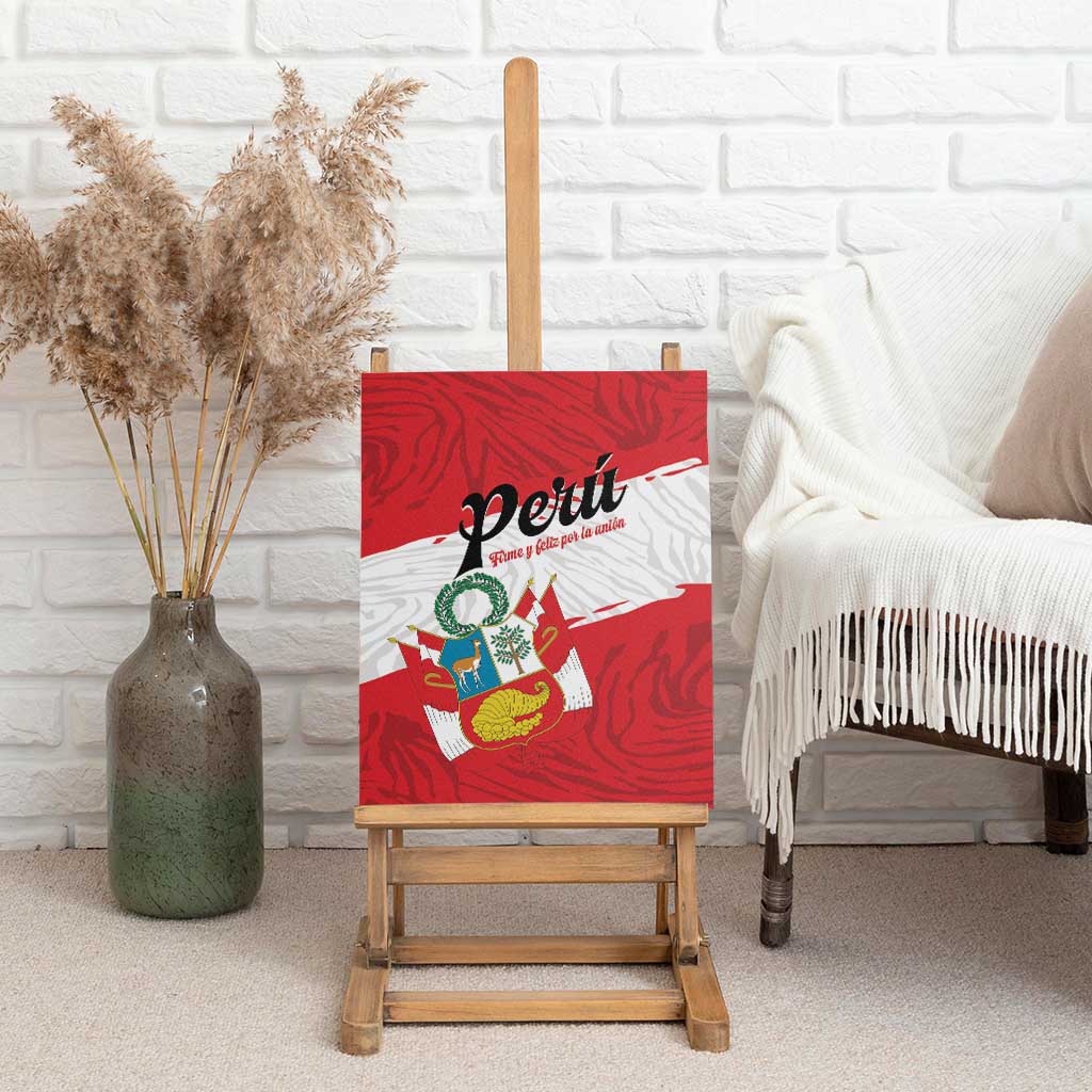 Peru Canvas Wall Art Piruw Ripuwlika Flag Stylized