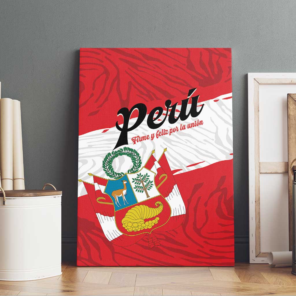 Peru Canvas Wall Art Piruw Ripuwlika Flag Stylized
