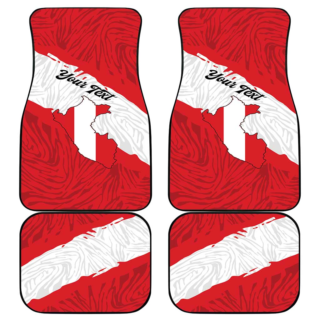 Peru Car Mats Piruw Ripuwlika Flag Stylized