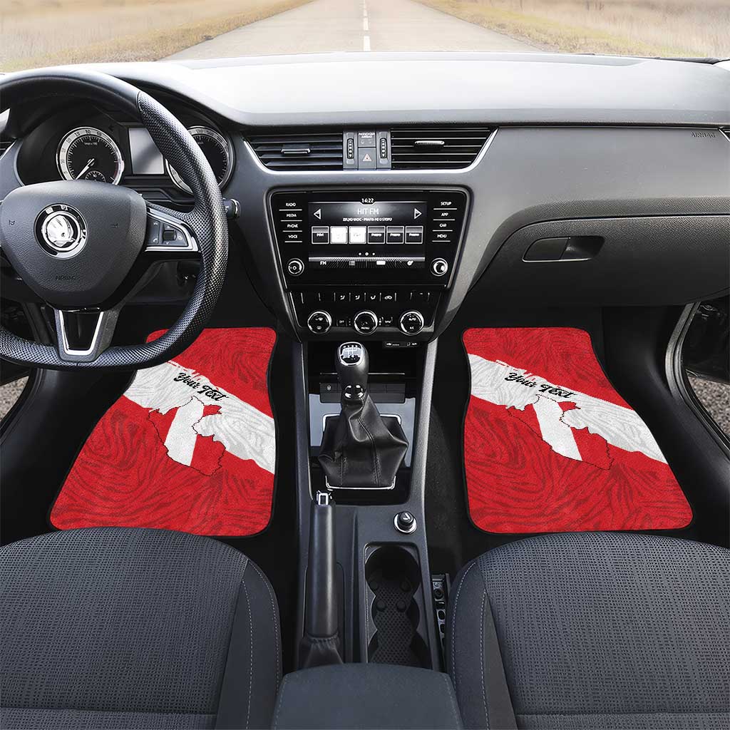 Peru Car Mats Piruw Ripuwlika Flag Stylized