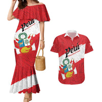 Personalized Peru Couples Matching Mermaid Dress and Hawaiian Shirt Piruw Ripuwlika Flag Stylized