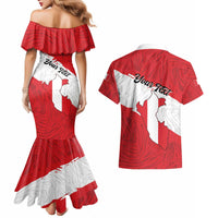 Personalized Peru Couples Matching Mermaid Dress and Hawaiian Shirt Piruw Ripuwlika Flag Stylized