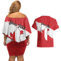 Personalized Peru Couples Matching Off Shoulder Short Dress and Hawaiian Shirt Piruw Ripuwlika Flag Stylized