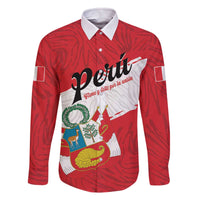 Personalized Peru Family Matching Off The Shoulder Long Sleeve Dress and Hawaiian Shirt Piruw Ripuwlika Flag Stylized